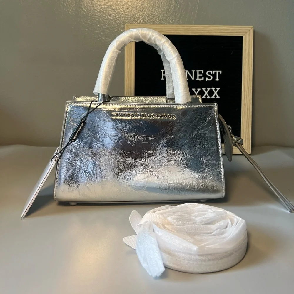 Brandon Blackwood cracked metal Arlen Bag - Picture 1 of 8